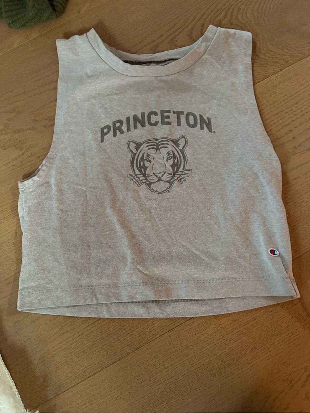 Champion Girls' Princeton Tiger Crop Tank - Light Gray